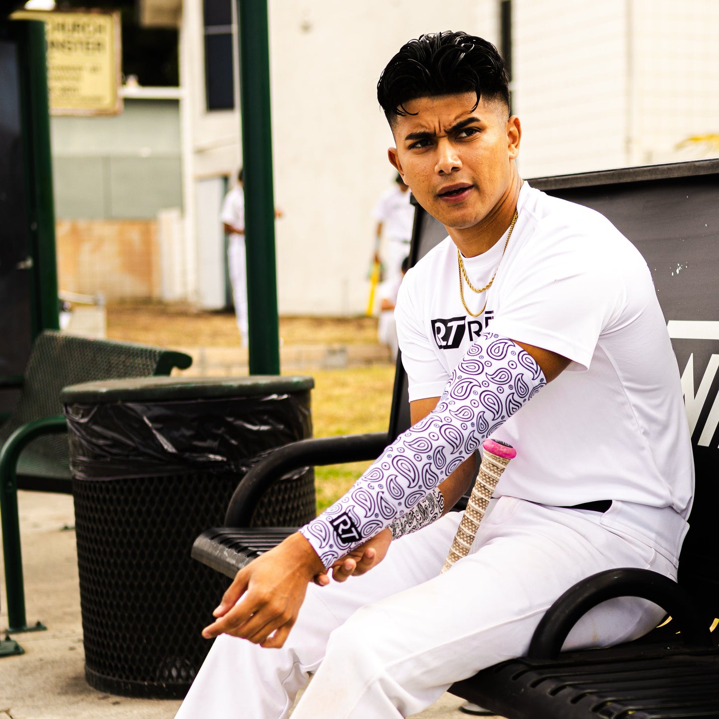 White Paisley Arm Sleeve