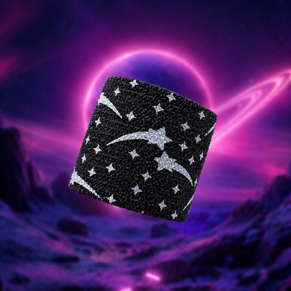 Black Galaxy Athletic Star Tape