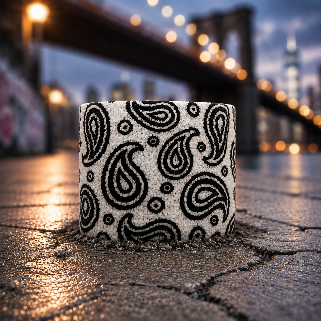 White Paisley Print Athletic Tape