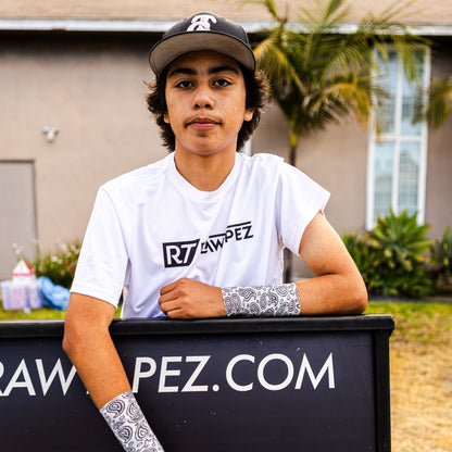 White Paisley Print Athletic Tape