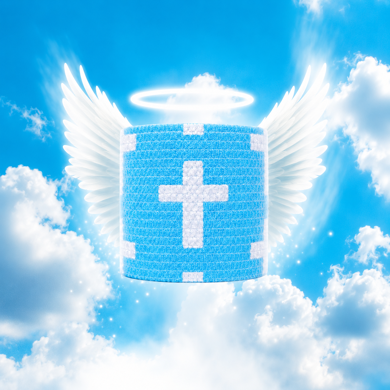 Baby Blue Cross Athletic Tape