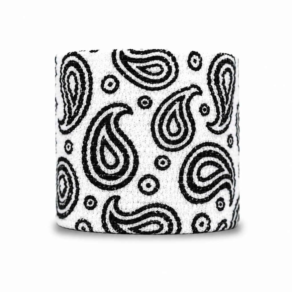 White Paisley Print Athletic Tape