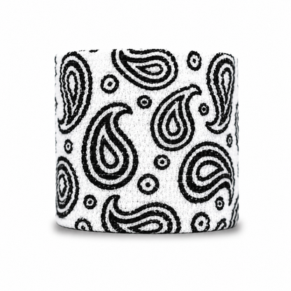 White Paisley Print Athletic Tape