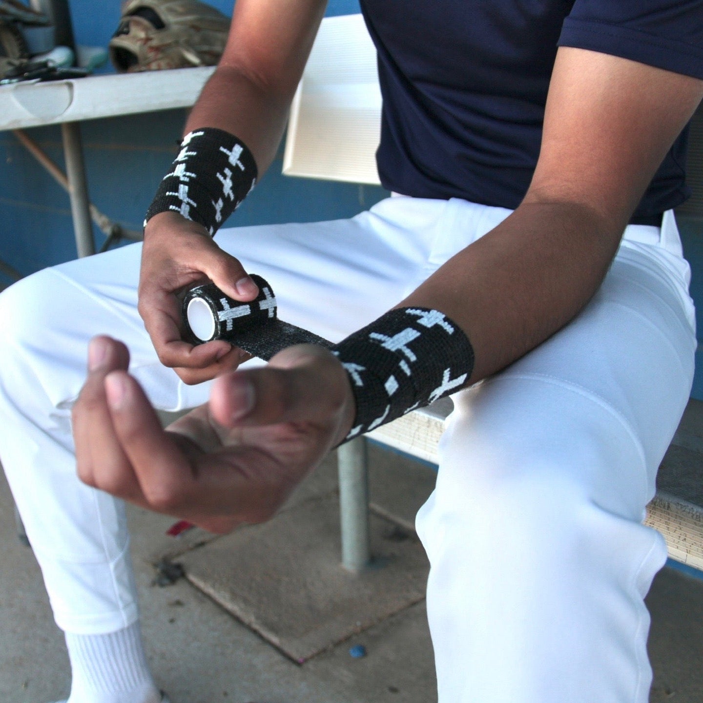 Black Cross Athletic Tape