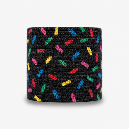 Black: Sprinkles Athletic Tape