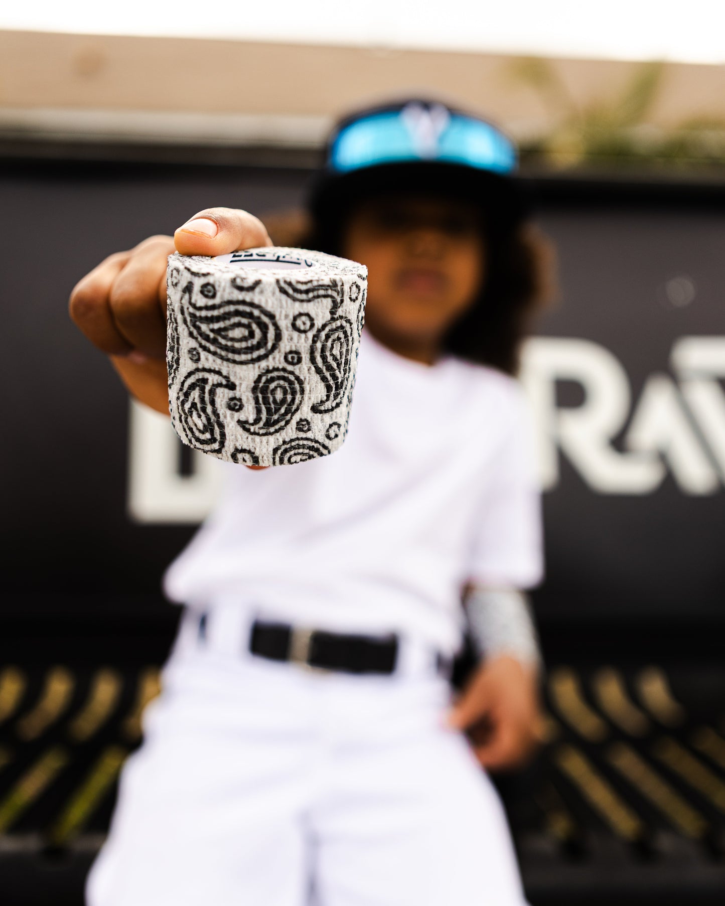 White Paisley Print Athletic Tape