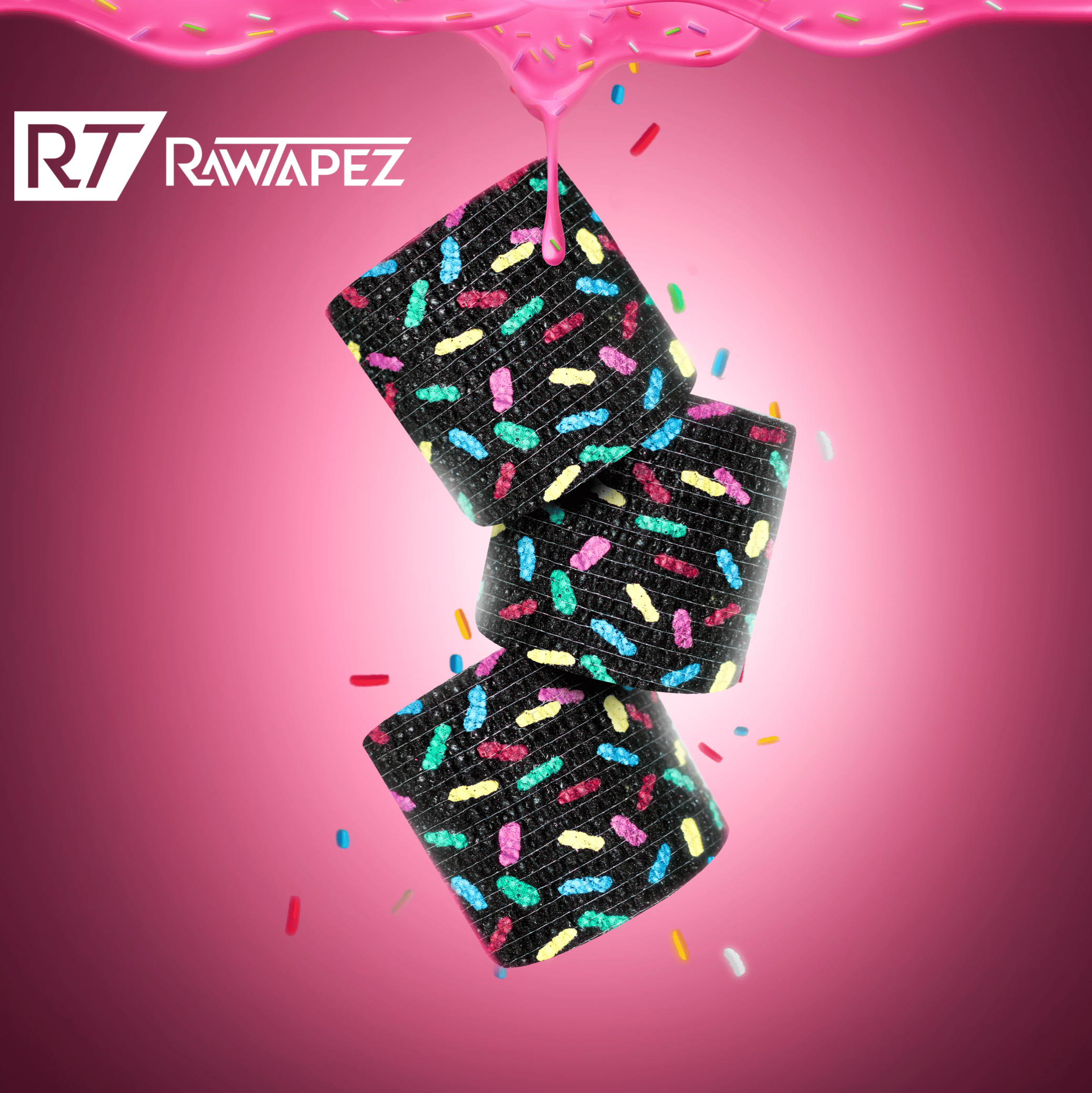 Black: Sprinkles Athletic Tape