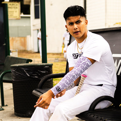 White Paisley Arm Sleeve